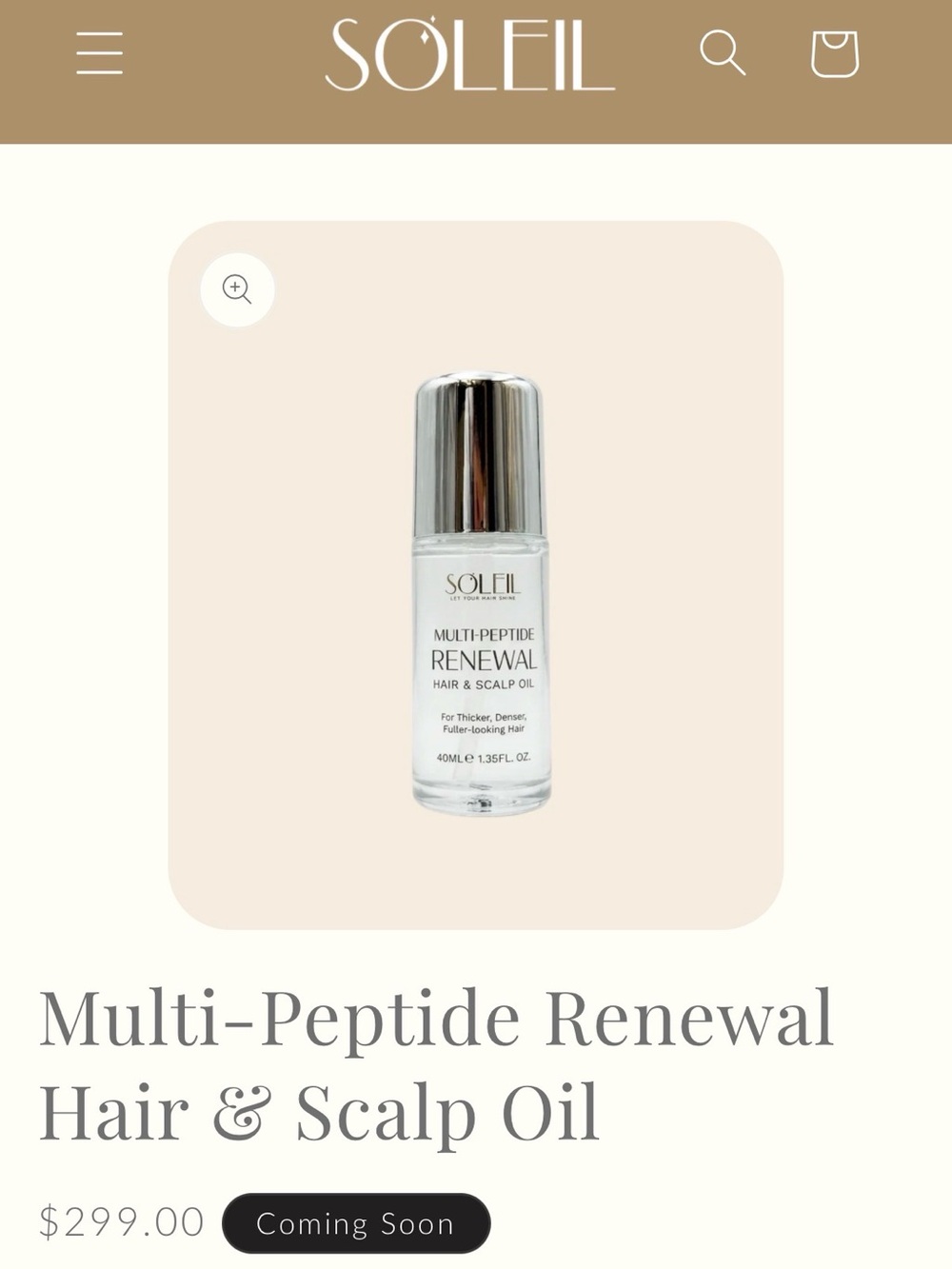 Multi-Peptide Renewal Hair & Scalp Oil — White